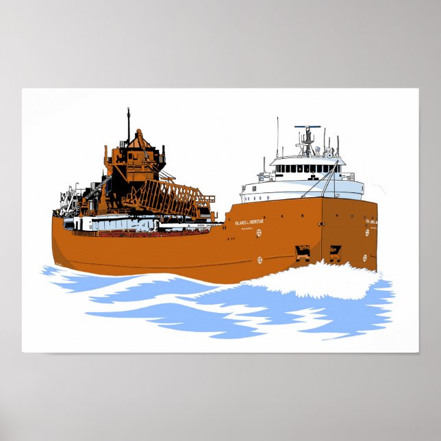 Póster Carguero de los Grandes Lagos. James L. Oberstar (Frente)