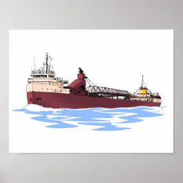 Póster Carguero de los Grandes Lagos Joseph H. Frantz