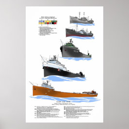 Póster Carguero de los Grandes Lagos Lee A. Tregurtha His
