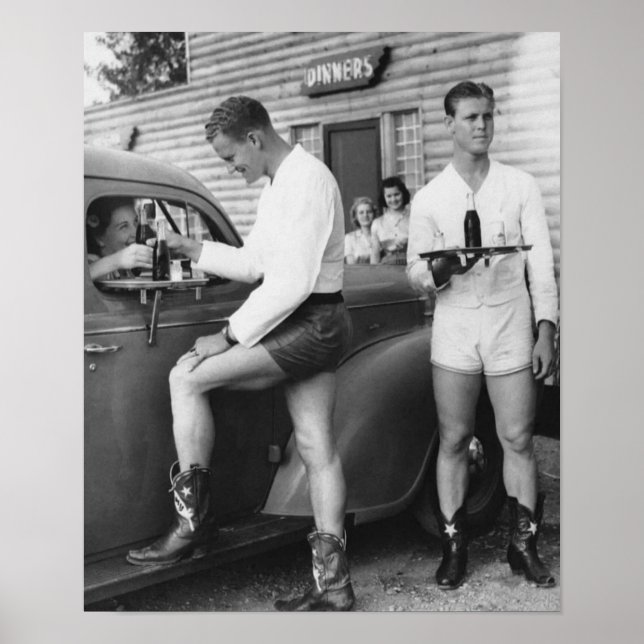 Póster Carhops masculinos (Frente)