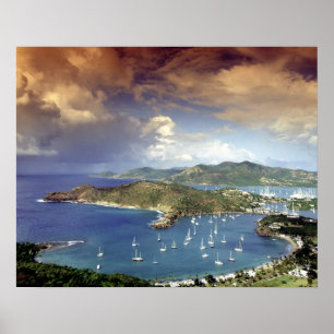 Póster Caribe, Antigua.