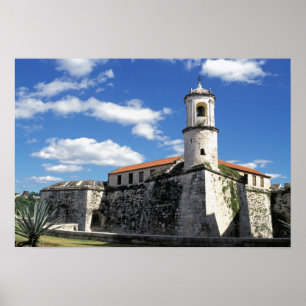 Póster Caribe, Cuba, La Habana. La Habana Vieja, Castillo