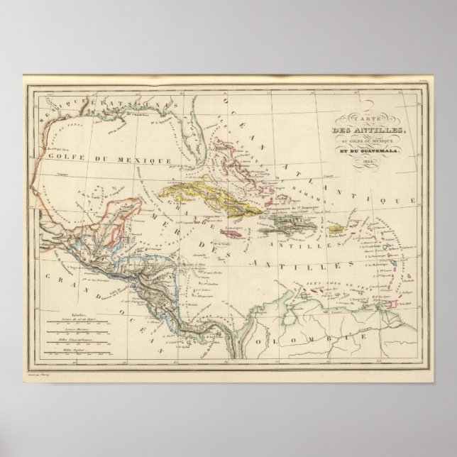 Póster Caribe, Golfo de México y Guatemala (Frente)