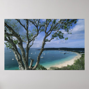 Póster Caribe, Isla de Anguilla, Puerto de Road Bay.
