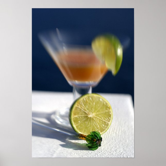 Póster Caribe, Islas Vírgenes. Amortiguador de ron tropic (Frente)