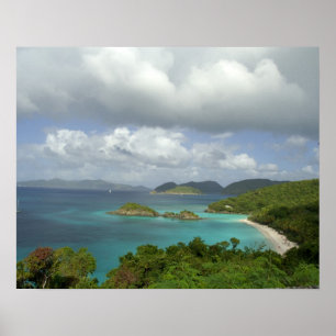 Póster Caribe, Islas Vírgenes de Estados Unidos, St. Joh
