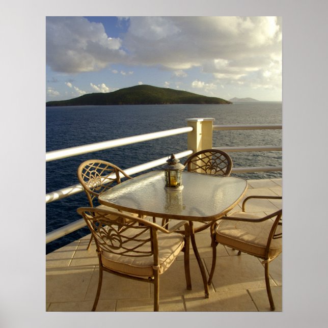 Póster Caribe, Islas Vírgenes Estadounidenses, Santo Tomá (Frente)