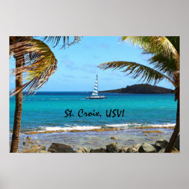 Póster Caribe tropical