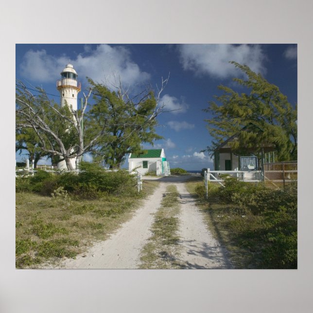 Póster Caribe, TURCOS y CAICOS, isla de Gran Turca, 3 (Frente)