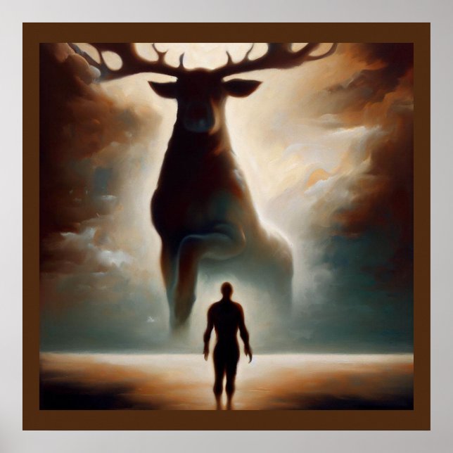 Póster Caribú de los animales espirituales 2 (Frente)