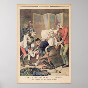 Póster Caricatura de Alliance triple