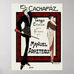 Póster Caricatura de época Argentina 1920