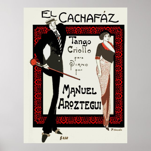 Póster Caricatura de época Argentina 1920 (Frente)