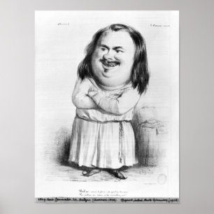 Póster Caricatura de Honore de Balzac