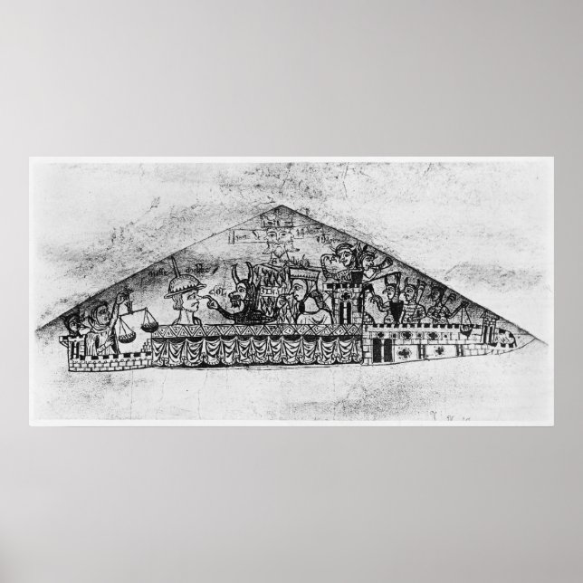 Póster Caricatura de judíos ingleses, de una Hagadá (Frente)