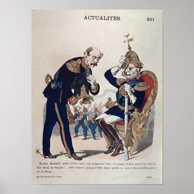 Póster caricatura de Kaiser Wilhelm de Prusia (Frente)