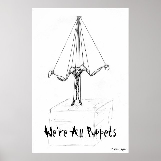Póster Caricatura de Marionette String Puppet (Frente)