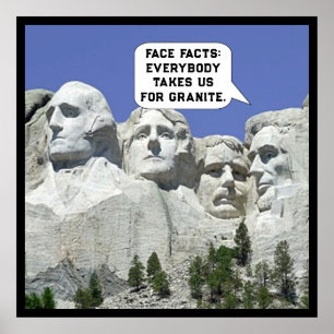 Póster Caricatura de Monte Rushmore