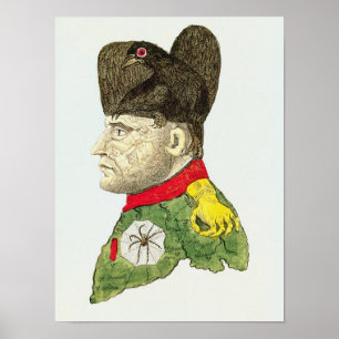 Póster Caricatura de Napoleón Bonaparte