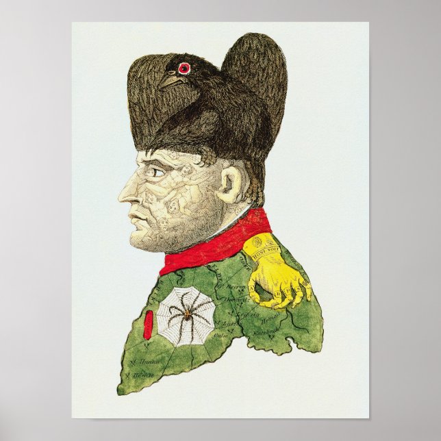Póster Caricatura de Napoleón Bonaparte (Frente)