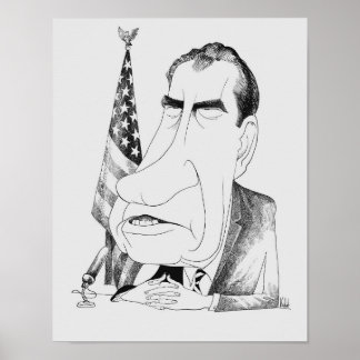 Póster Caricatura de Nixon - Edmund Valtman - Circa 1970