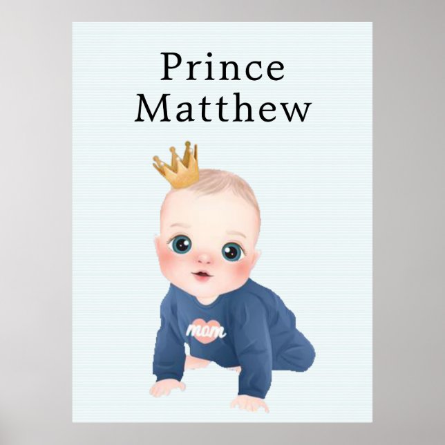 Póster Caricatura de Prince Baby Boy (Frente)