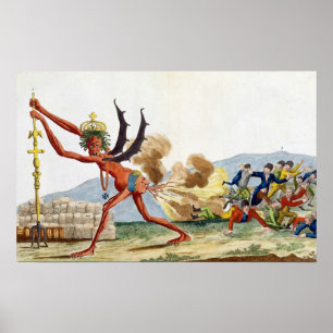 Póster Caricatura del Gobierno inglés, 1793