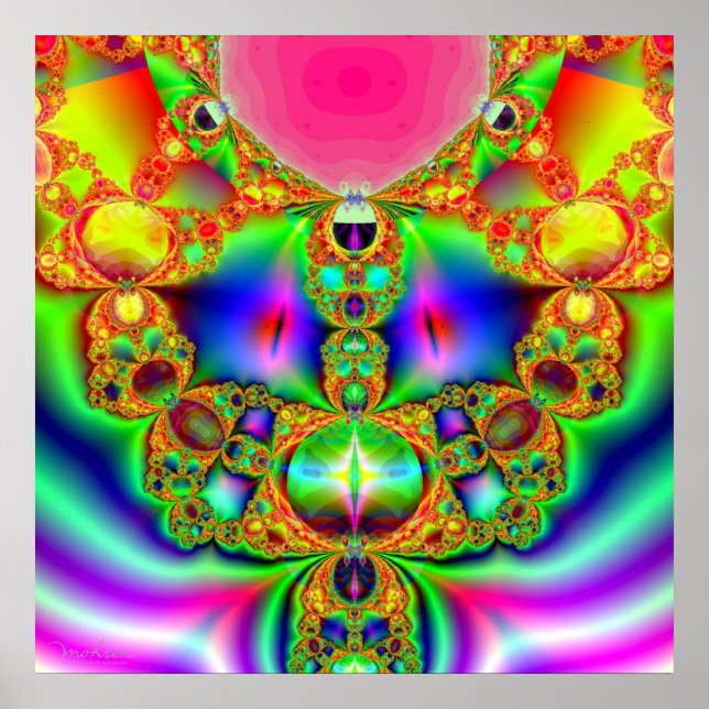 Póster Caricatura fractal (Frente)