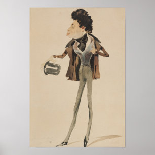 Póster Caricature of Alexander Dumas Pere