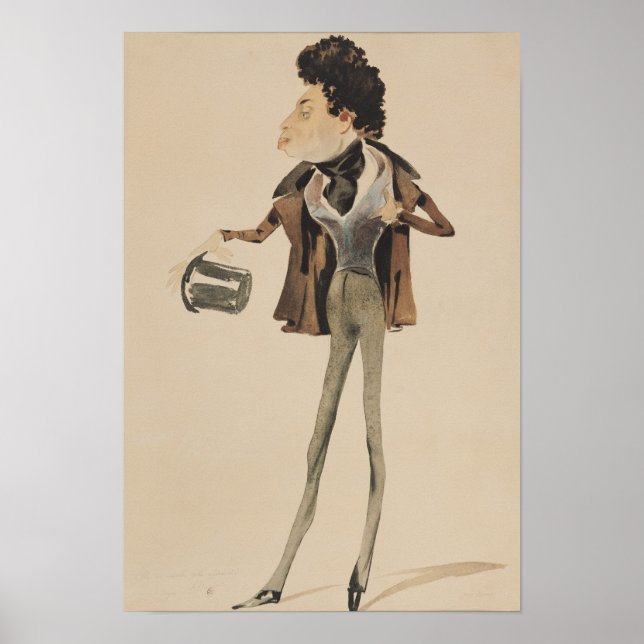 Póster Caricature of Alexander Dumas Pere (Frente)