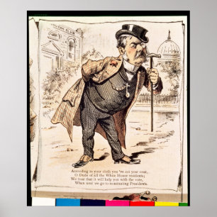 Póster Caricature of Chester Alan Arthur, c.1883