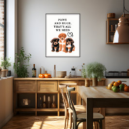 Póster Caricias y Abrazos, eso es todo lo que necesitamos