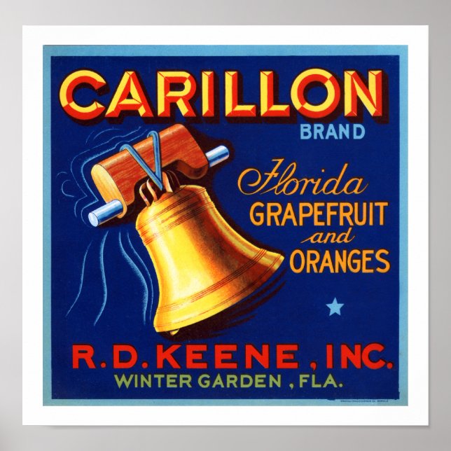 Póster Carillon Brand Florida Grapefruit (Frente)