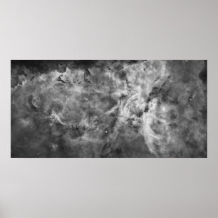Póster Carina Nebula: blanco y negro