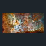 Póster Carina Nebula - NGC 3372<br><div class="desc">Echa un vistazo a una guardería de nacimiento de estrellas a través del poderoso ojo de Hubble en esta colorida vista de la Nebulosa Carina. Esta enorme nebulosa se encuentra a unos 7500 años luz de distancia y cuenta con la estrella variable eta Carinae visible y sus dos lóbulos de...</div>