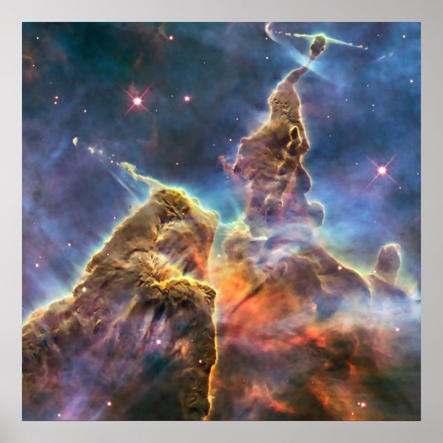 Póster Carina Nebula por el telescopio espacial Hubble (Frente)