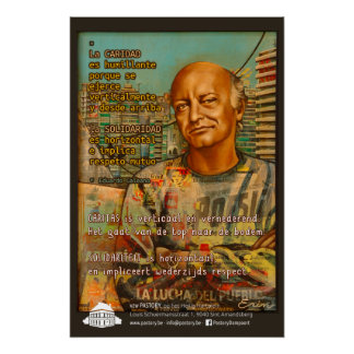 Póster Caritas vs Solidariteit - Eduardo Galeano Quote -