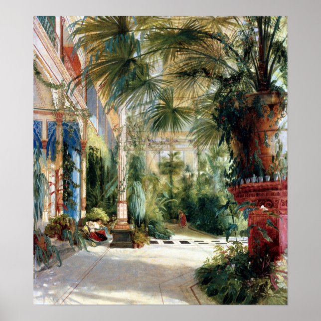 Póster Carl Blechen El interior de la Palm House (Frente)