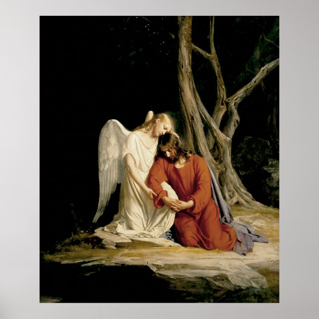 Póster Carl Bloch Angel & Jesus (Frente)