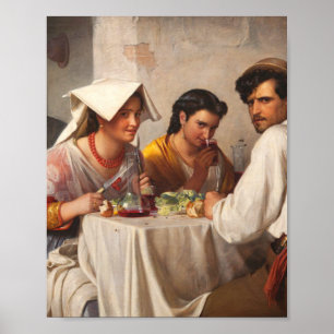 Póster Carl Bloch En Una Osteria Romana