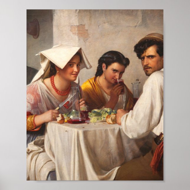 Póster Carl Bloch En Una Osteria Romana (Frente)