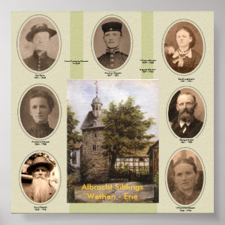 Póster Carl, Christian, Christiane, Georg, Karoline, W.