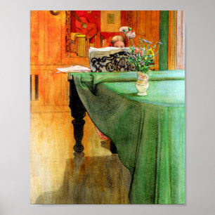 Póster Carl Larsson - Brita En El Piano