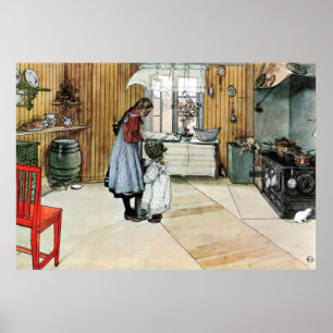 Póster Carl Larsson en el Poster del Bella Artes de cocin