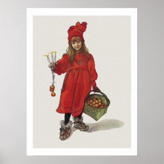 Póster Carl Larsson pequeño Chica sueco Brita as Iduna