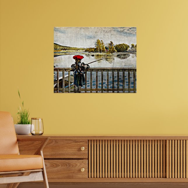 Póster Carl Larsson - Pesca de Lisbeth (Salón 2)