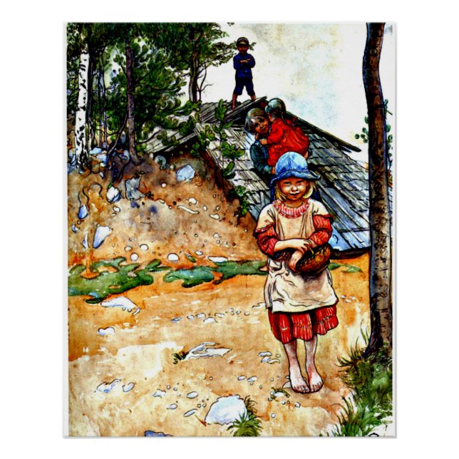Póster Carl Larsson - Por la bodega (Anverso)