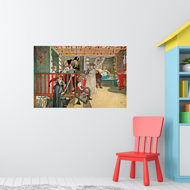 Póster Carl Larsson - Un día de celebración (Guardería 1)