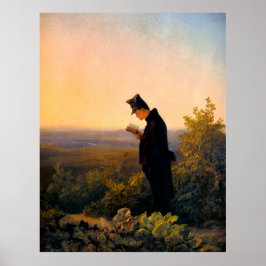 Póster Carl Spitzweg, Das Abendbrevier, Deutsche Malerei