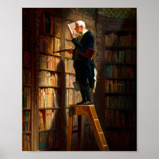 Póster Carl Spitzweg Der Bücherwurm Deutsche Malerei